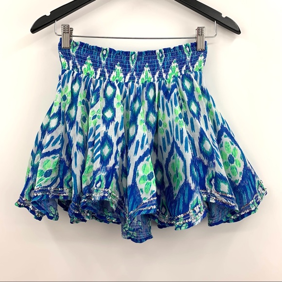 2/$25 Justice Girls' Patterned Skirt with Sequin Hem and Modesty Shorts, 12 - Picture 7 of 12